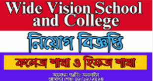 Wide Vision School and College Job Circular 2024