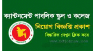 Cantonment Public School and College Job Circular 2025